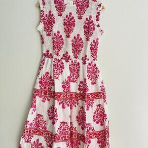 BRAND NEW Hand Block Printed Cotton Maxi Dress – Sleeveless Summer Boho Dress
